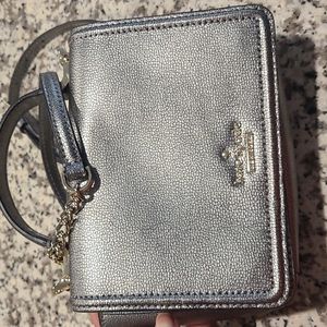 Kate spade purse small gray with strap